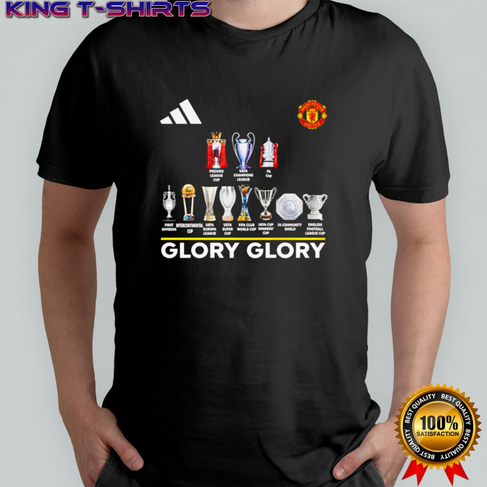 Manchester United glory glory trophies shirt