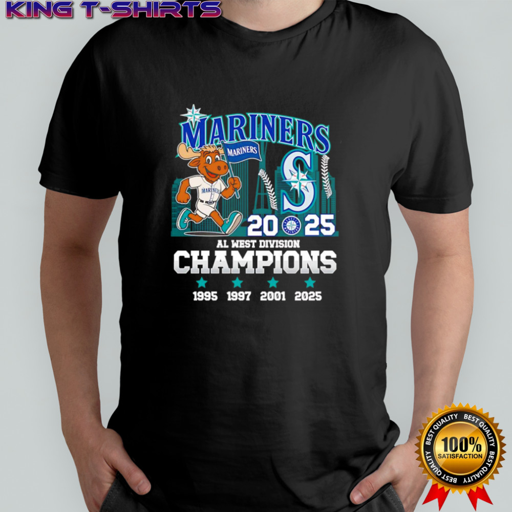 Mariners 2025 AL West Division Champions mascot shirt