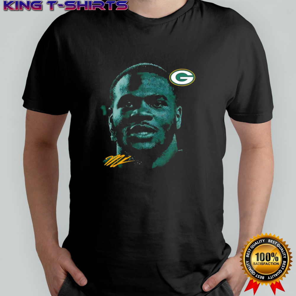 Micah Parsons Green Bay Packers football portrait player signature graphic shirt