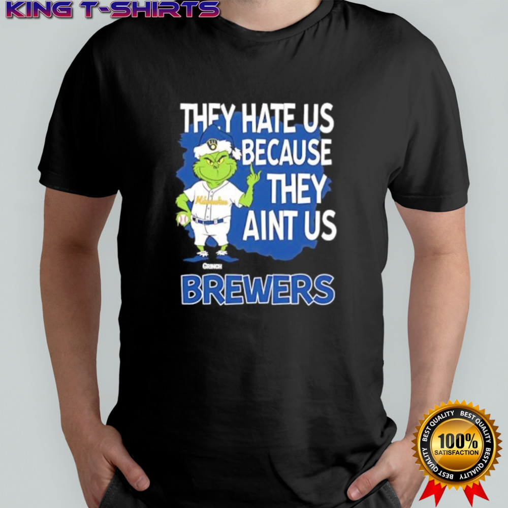 Milwaukee Brewers Grinch Christmas They Hate Us Ain’t Us shirt