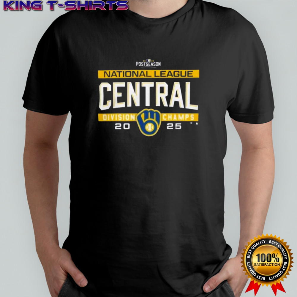 Milwaukee Brewers MLB 2025 NL Central Division Title Postseason Locker Room Team T-Shirt