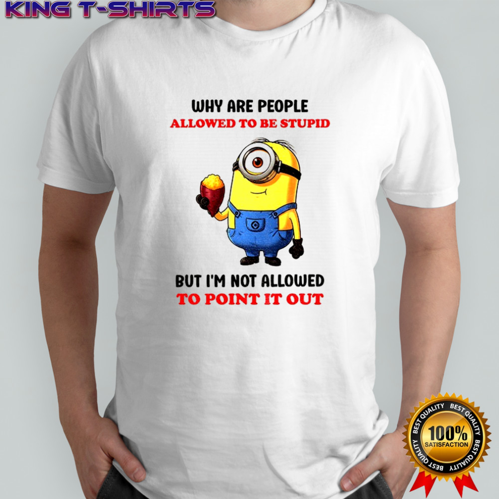Minion why are people allowed to be stupid but I’m not allowed to point it out shirt