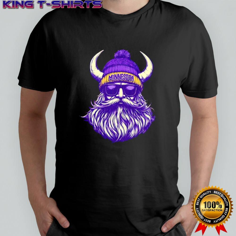 Minnesota Viking football big head mascot retro style shirt