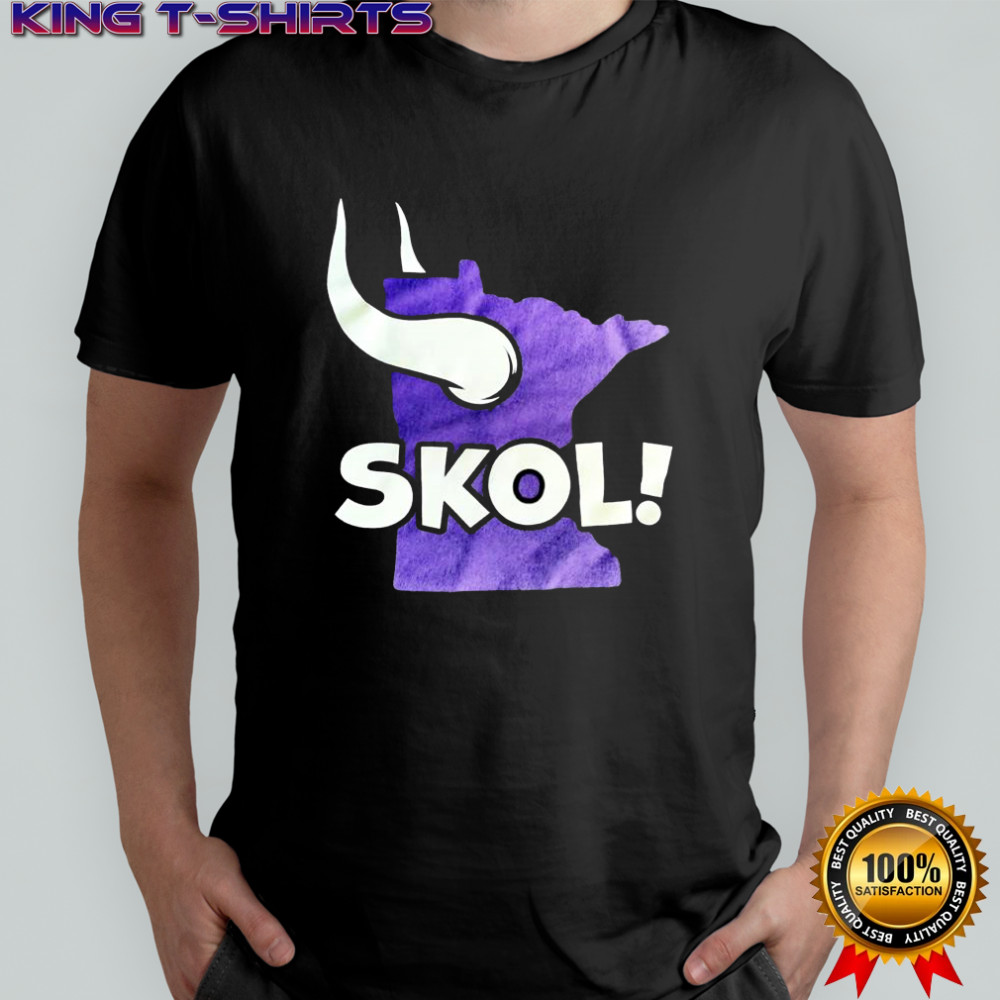 Minnesota Viking football SKOL silhouette retro style shirt