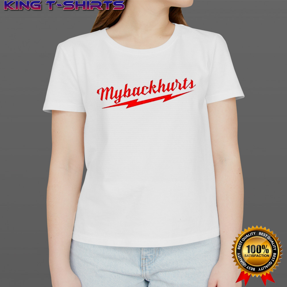 Mybackhurts retro red logo shirt
