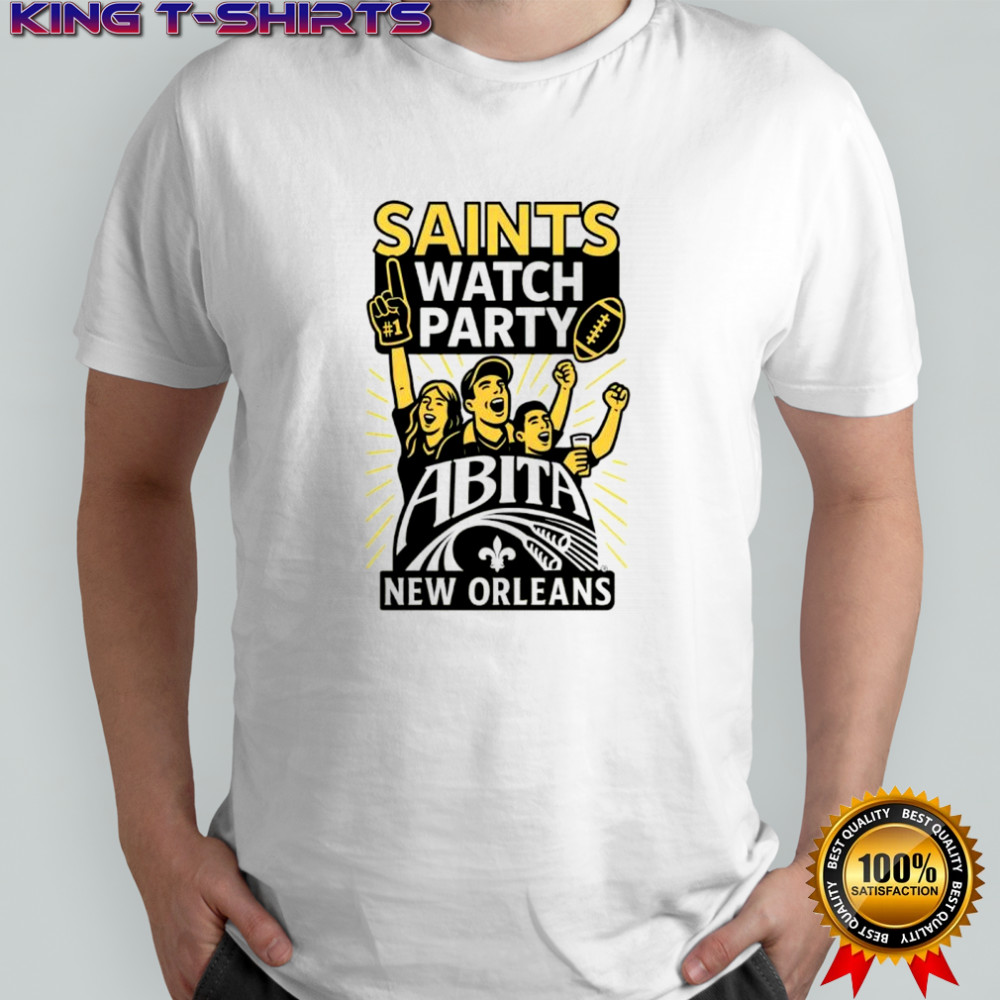 New Orleans Saints Saints watch party football Abita shirt