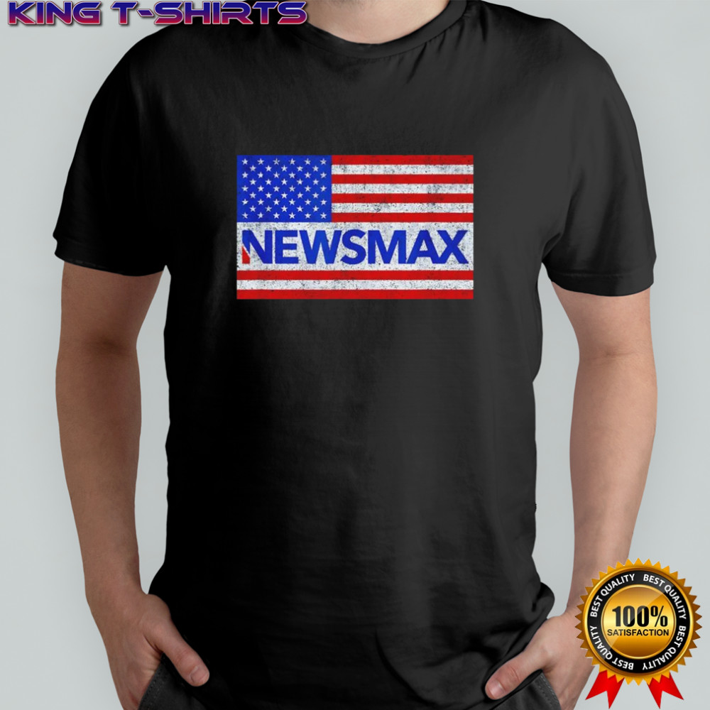Newsmax politics and finance America flag vintage shirt