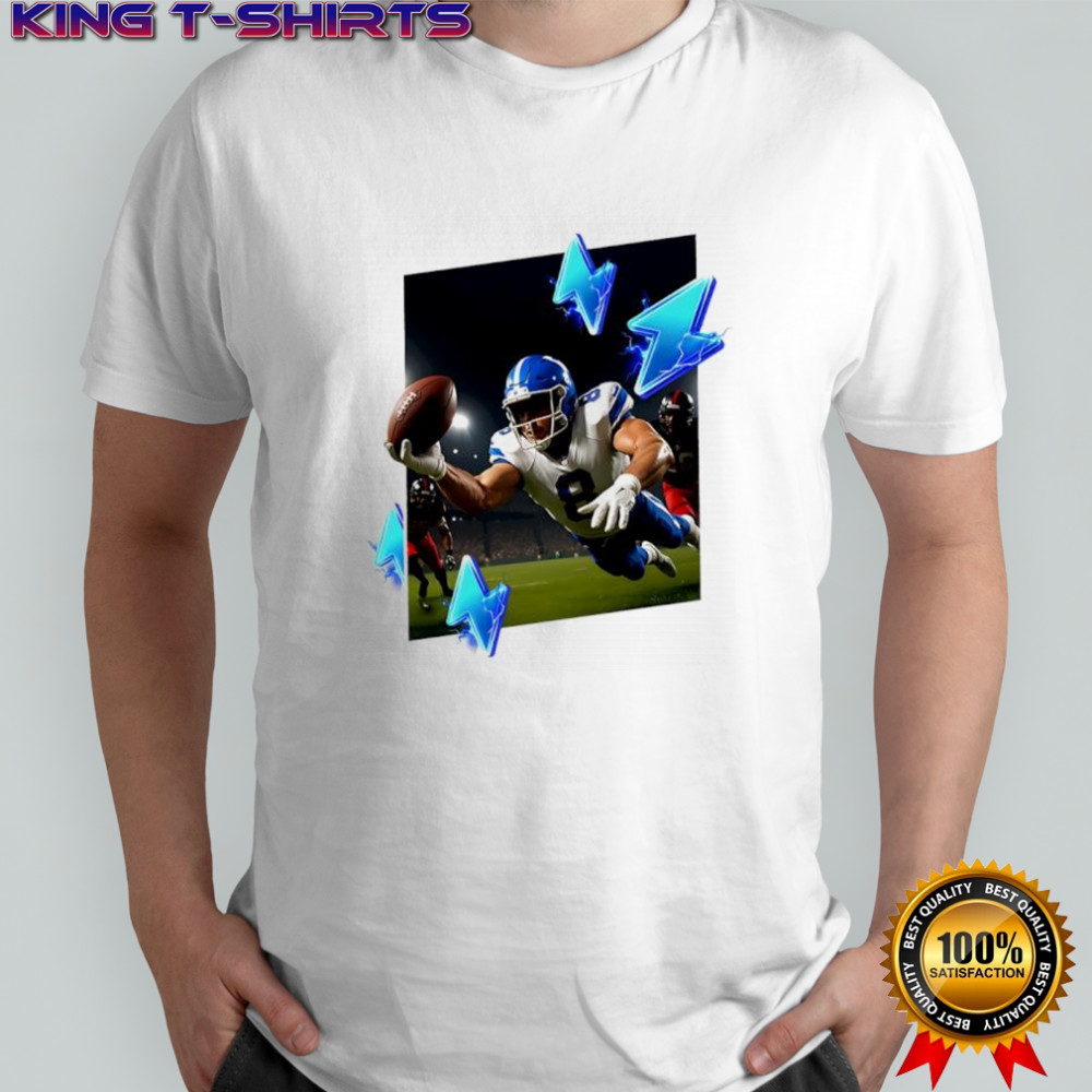 NFL plaer one handed bat lighting graphic shirt