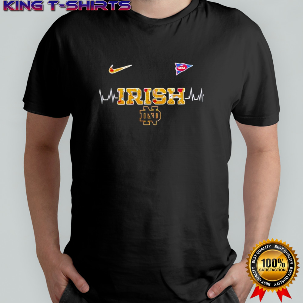 Notre Dame Irish heartbeat logo shirt