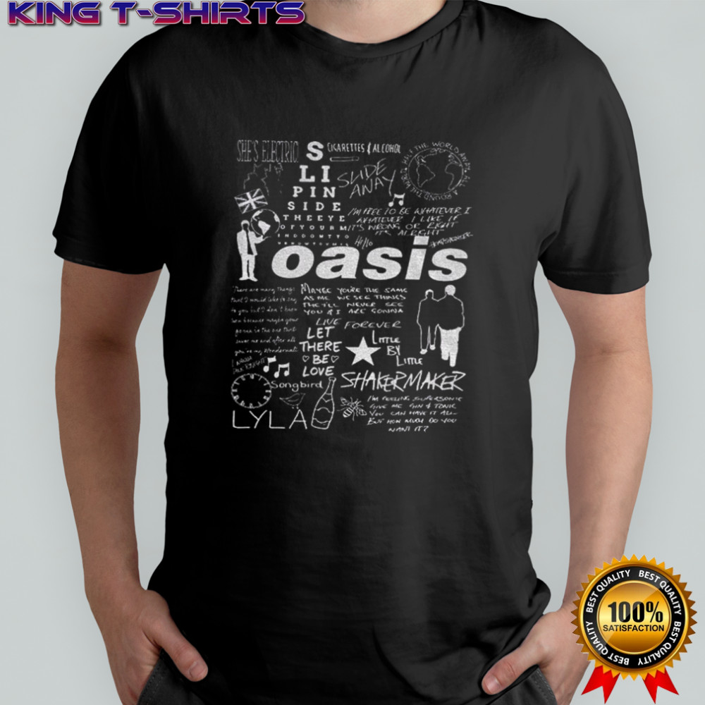 Oasis Vintage Retro Lyric Album Song Music Band shirt