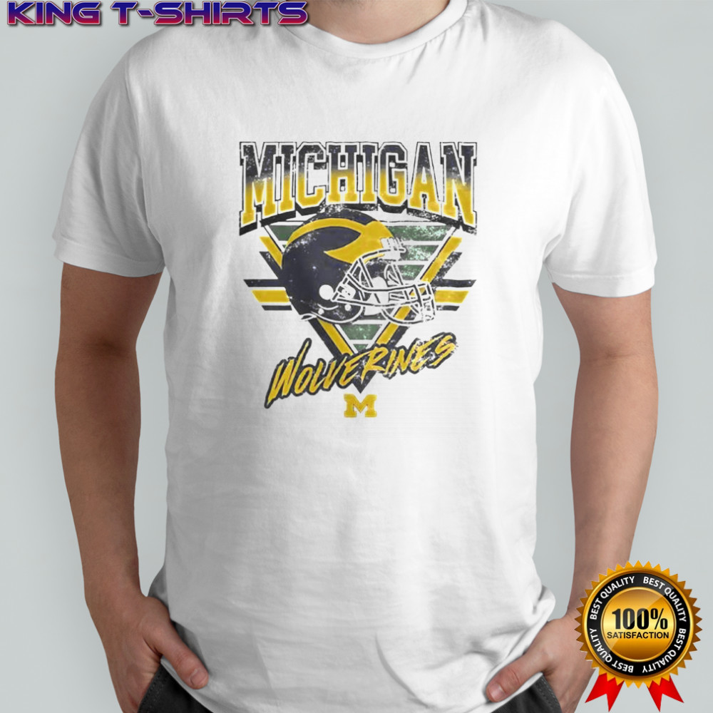 Official Michigan Wolverines Triangle Vintage T-Shirt
