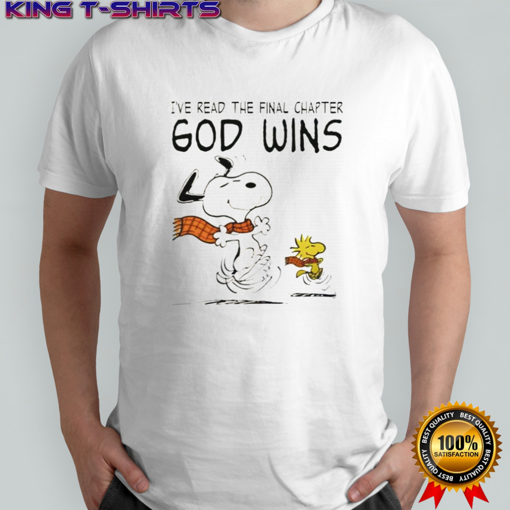 Official Snoopy And Woodstock I’ve Read The Final Chapter God Wins T-Shirt