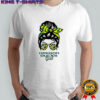 Oregon Ducks girl messy bun glasses shirt