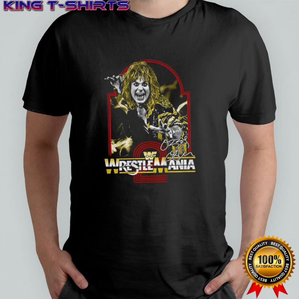 Ozzy Osbourne Black Sabbath WrestleMania WWE signature shirt