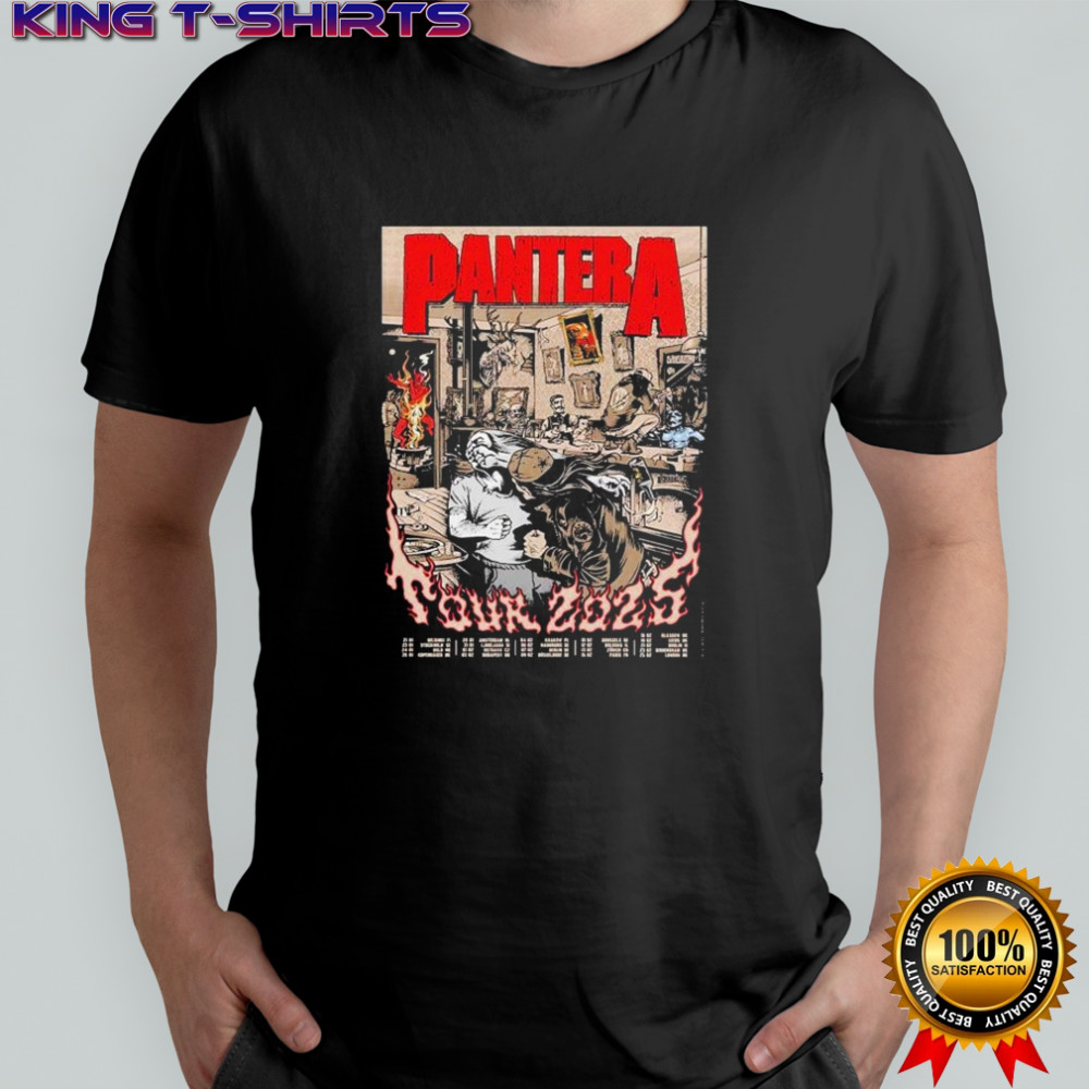 Pantera Tour 2025 With Tour Dates Every Album Cover Combined T-Shirt