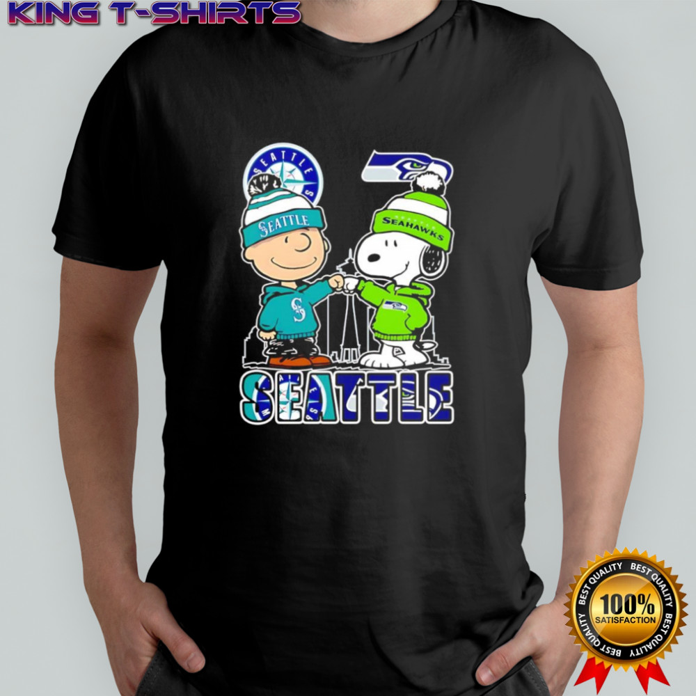 Peanuts Charlie Brown and Snoopy Seattle sports shirt