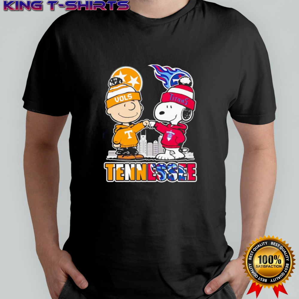 Peanuts Charlie Brown and Snoopy Tennessee sports shirt