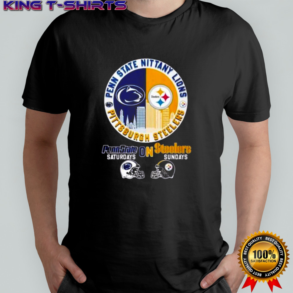 Penn State Vs Steelers Two Pennsylvania Prides In One T-Shirt