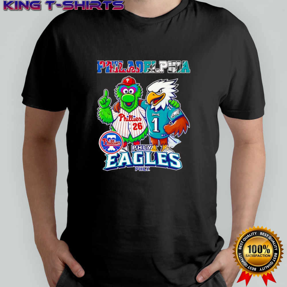 Philadelphia Philly and Eagles mascot shirt