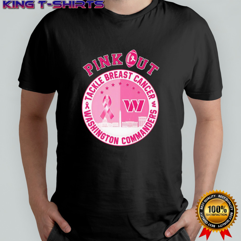 Pink out tackle Breast Cancer Washington Commanders shirt