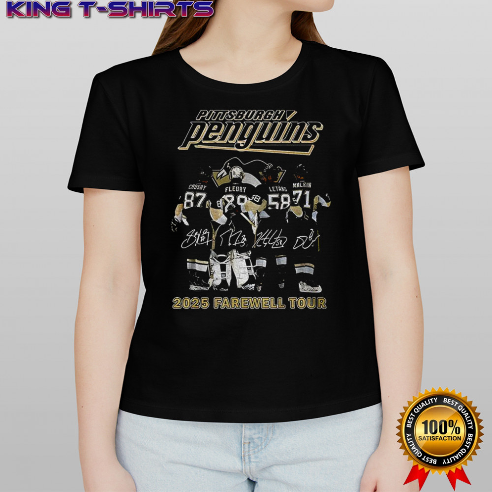 Pittsburgh Penguins NHL Hockey 2025 Farewell Tour signatures shirt