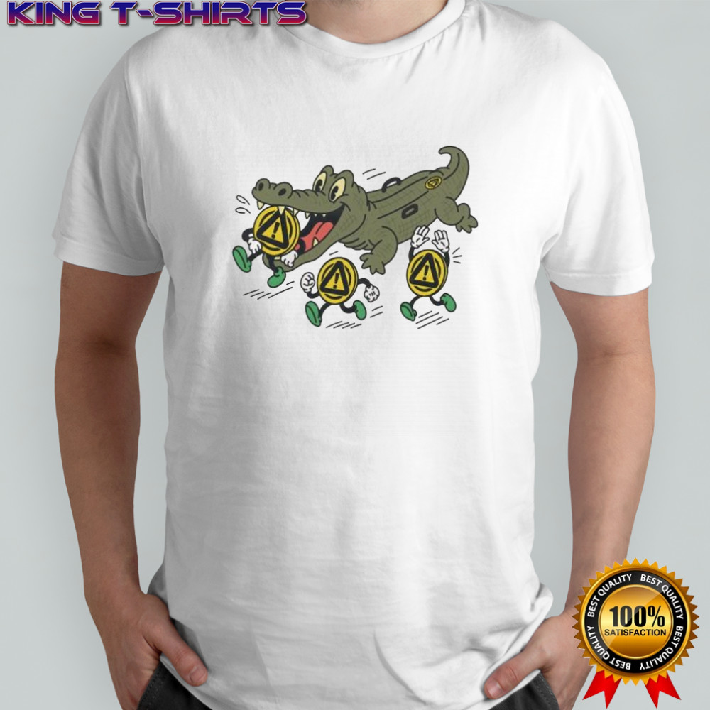 Playful crocodile dangerous summer shirt