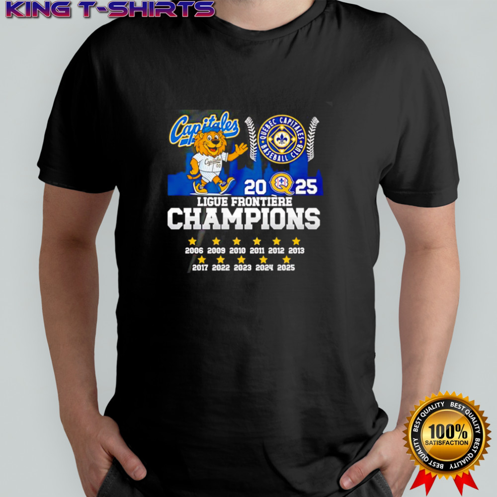 Quebec Capitales 2025 Ligue Frontiere Champions mascot shirt