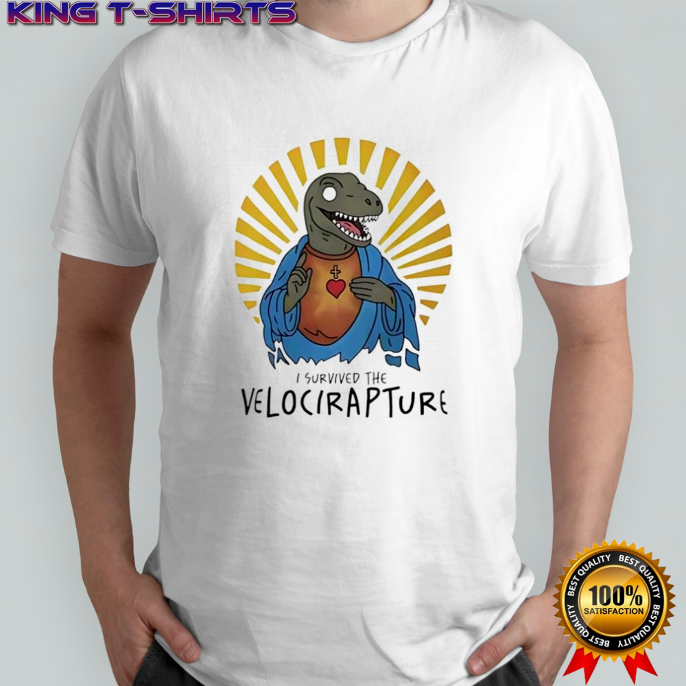 Raptor Jesus I survived the Velocirapture shirt