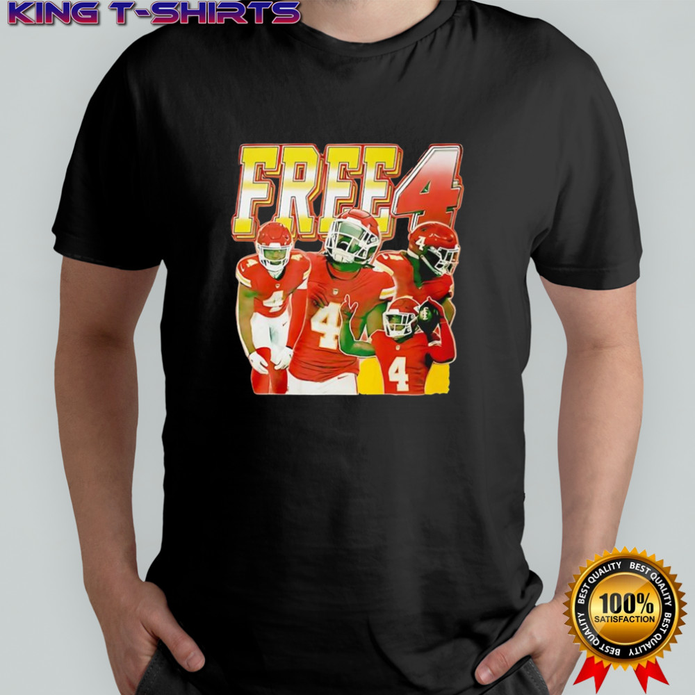 Rashee Rice Free 4 Kansas City Chiefs football shirt