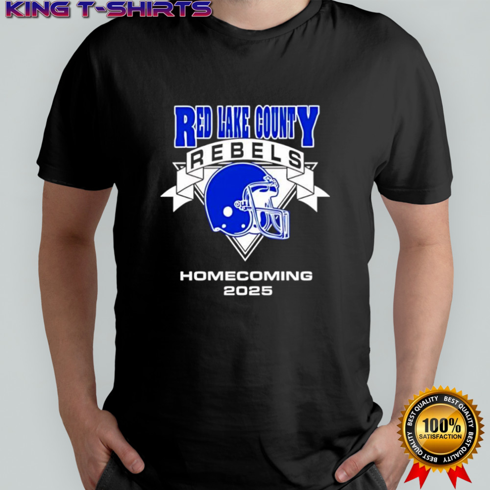 Red Lake County Rebels Homecoming 2025 helmet logo shirt
