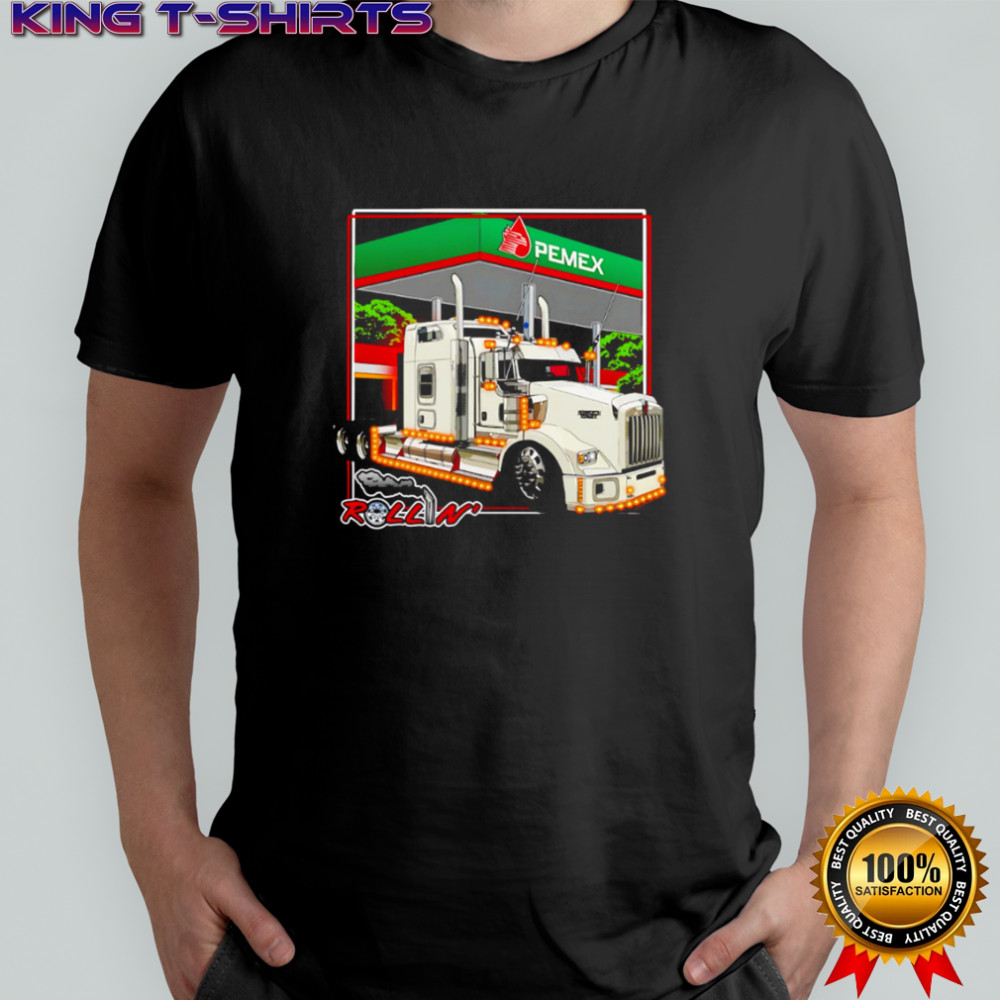 Rollin’ White Truck at PEMEX Gas Station Night shirt