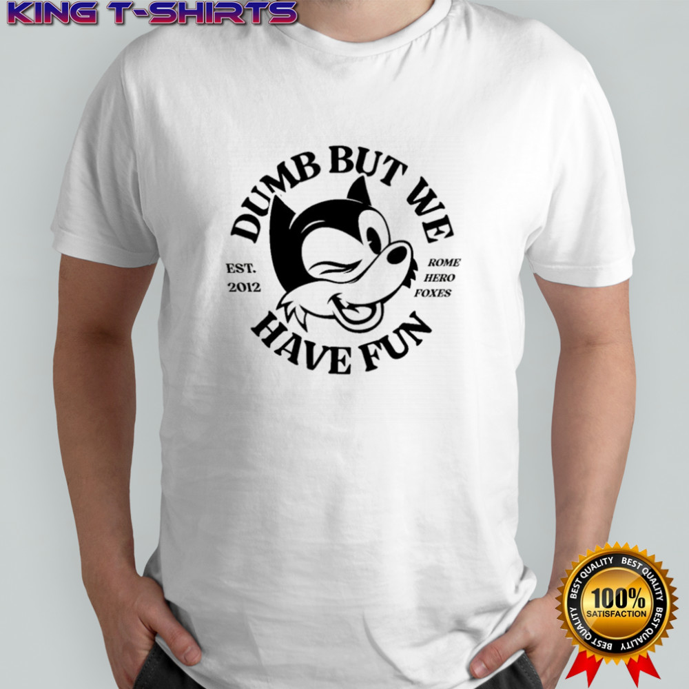 Rome Hero Foxes Dumb But We Have Fun Est 2012 Felix Cat T-Shirt