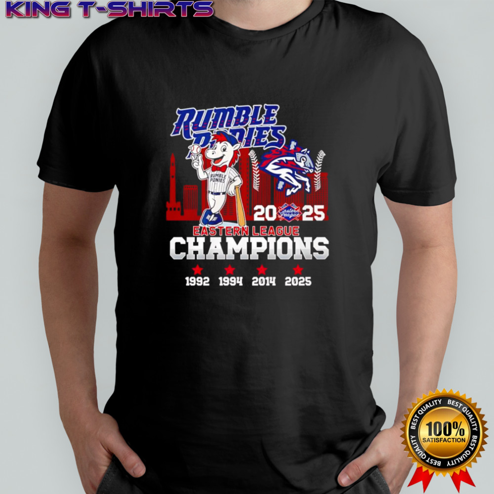 Rumble Ponies 2025 Eastern League Champions mascot shirt
