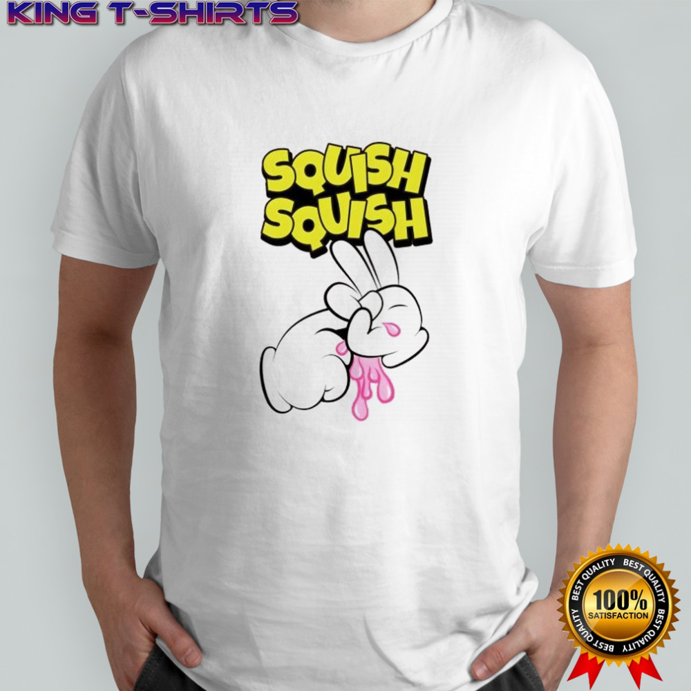 Sad bunny cries pink squish squish aromantic shirt