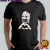 Scary horror clown creepy heart hands shirt
