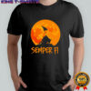 Semper Fi Flag on a Hill and Full Moon Graphic shirt