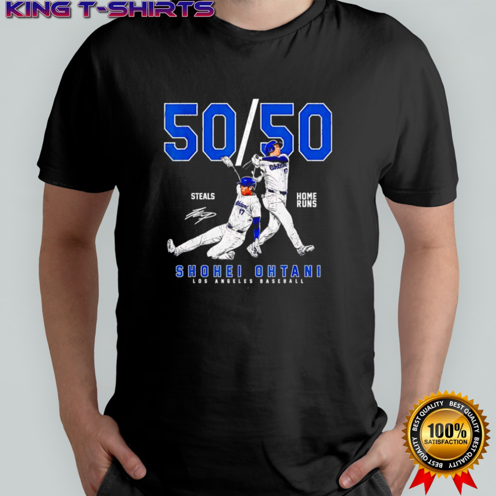 Shohei Ohtani Los Angeles Dodgers MLB 50-50 legend signature shirt