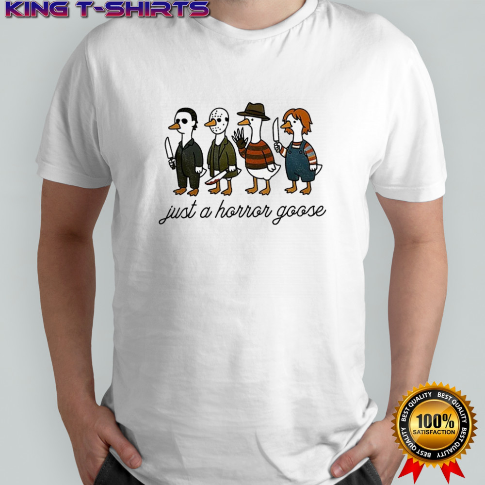 Silly Goose Clipart Just a horror Goose Happy Halloween 2025 shirt