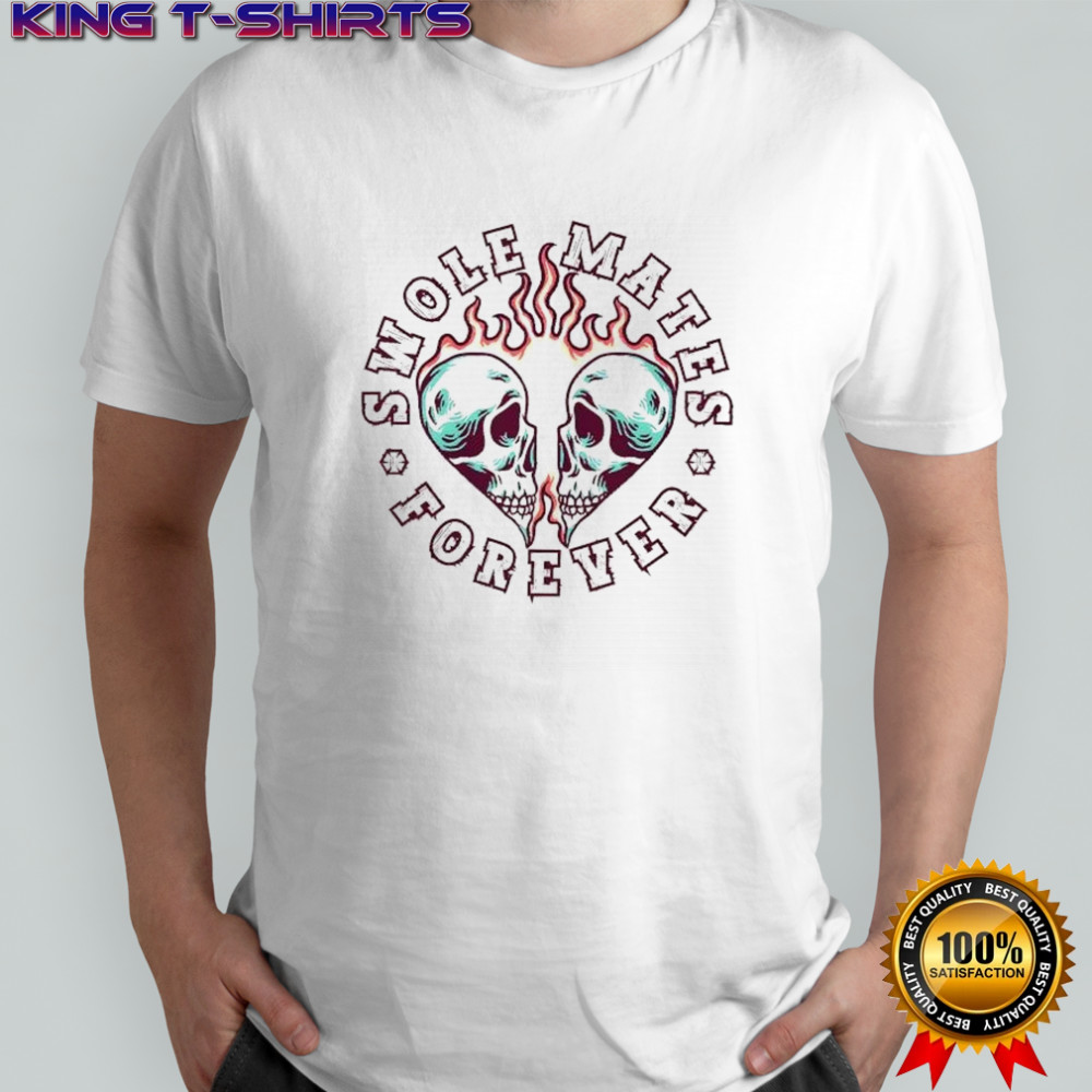 Skull heart swole mates forever retro shirt