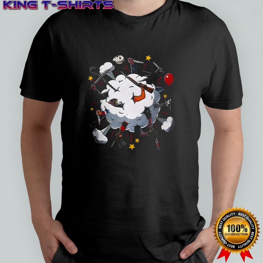 Slashers fight horror movie villain hallowenn shirt