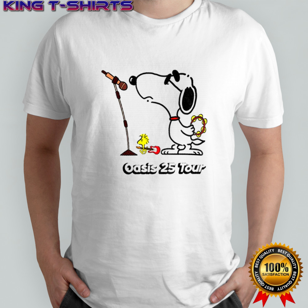 Snoopy Singing Oasis Inspired ’25 Tour shirt
