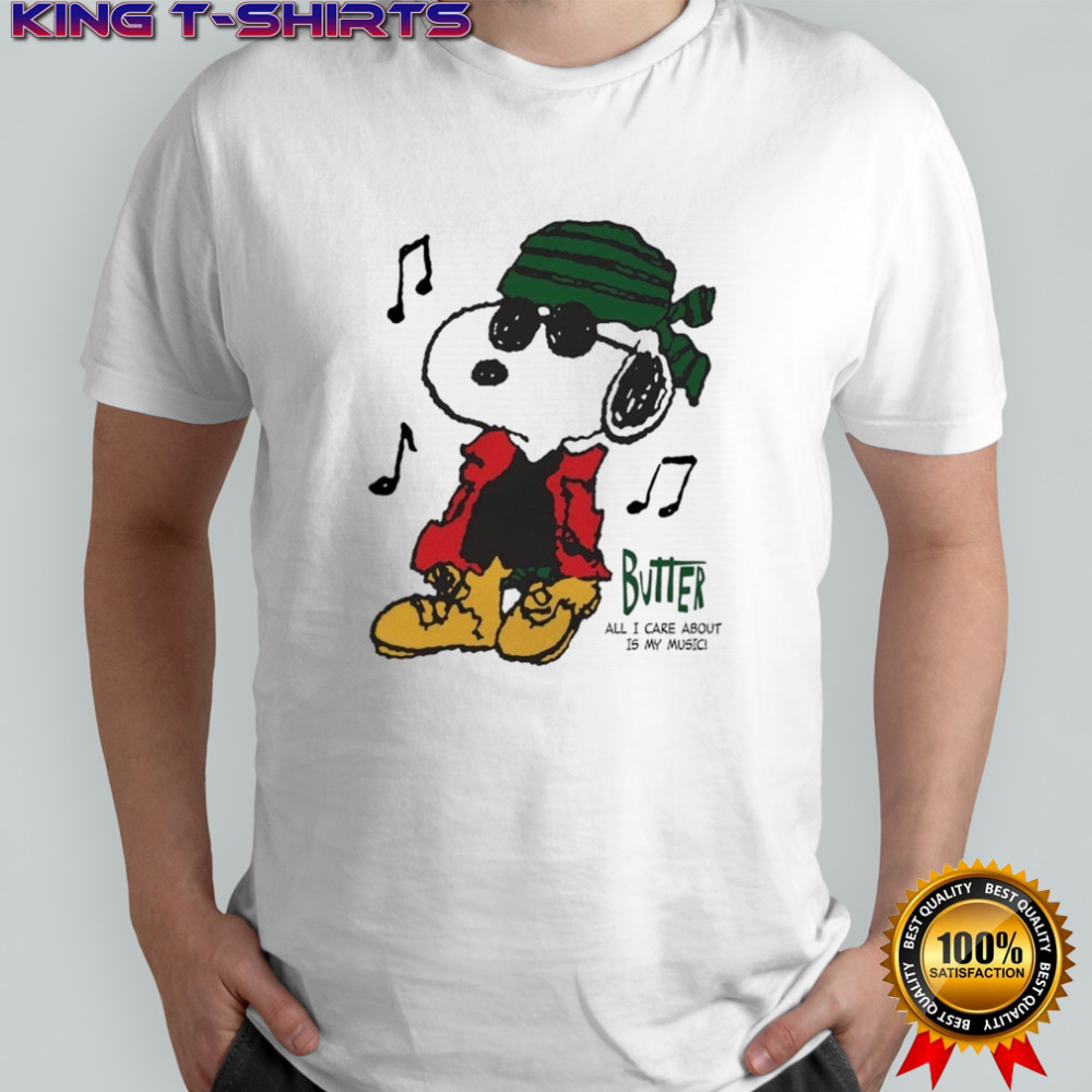 Snoopy The Peanuts Butter Goods All I Care About Is My Music T-shirt