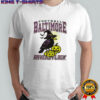 Spooky crow witch pumpkin football Baltimore Ravens Flock shirt