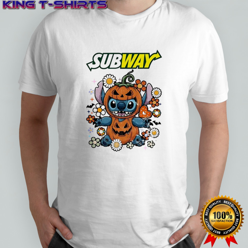 Stitch Halloween with Subway logo shirt