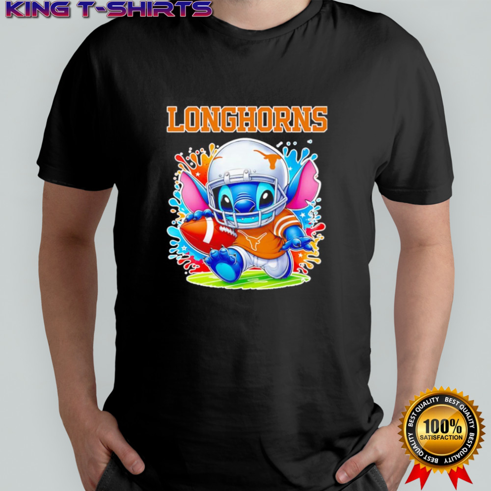 Stitch running Texas Longhorns football shirt