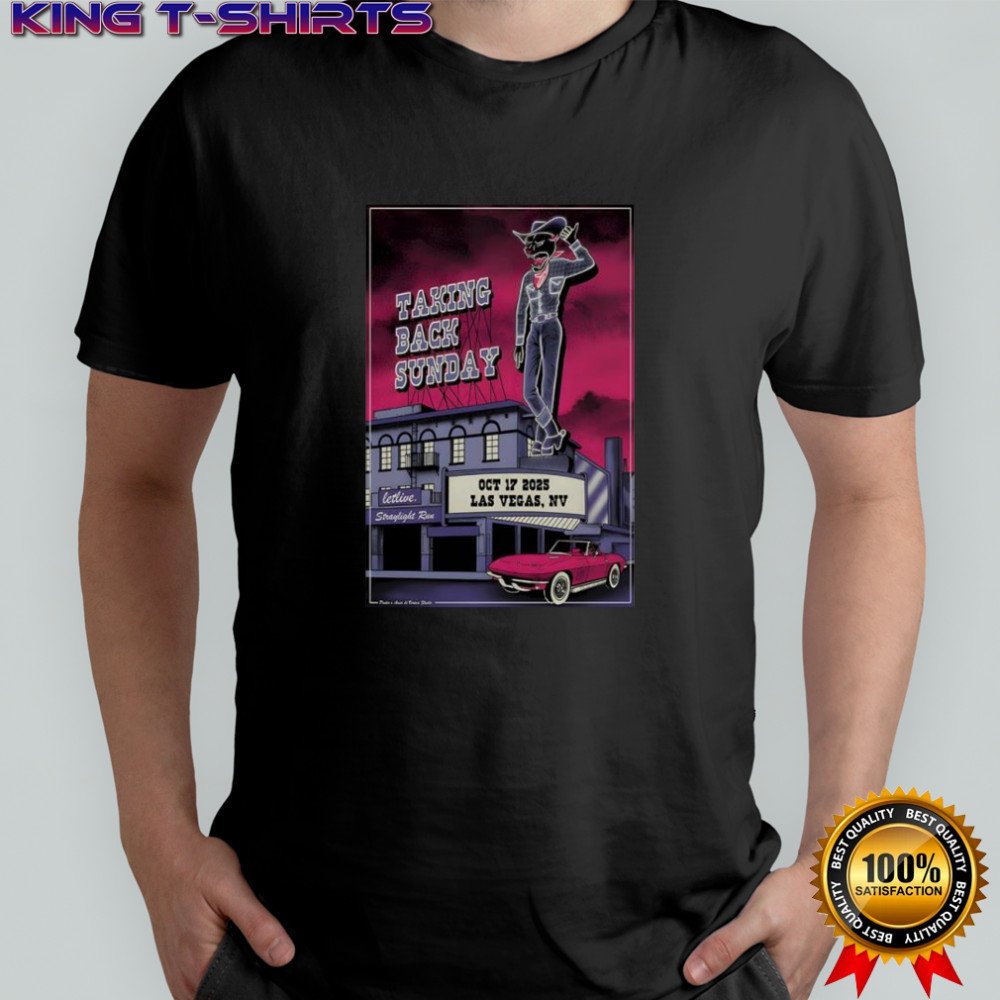 Taking Back Sunday Oct 17 2025 Las Vegas NV poster shirt