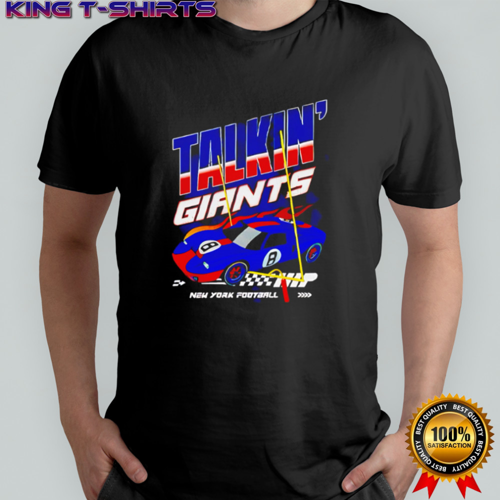 Talkin Giants New York Football Race Car Graphic shirt