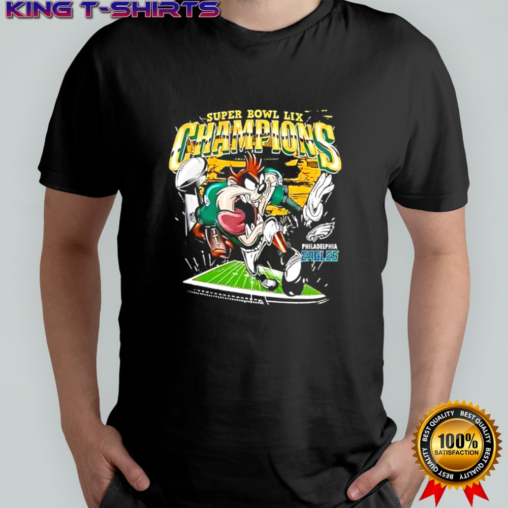 Taz x Philadelphia Eagles Super Bowl LIX Champions retro shirt