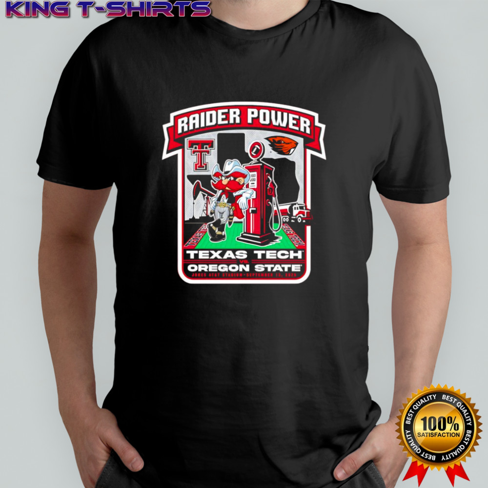Texas Tech vs Oregon State 2025 Raider Power Energy Gameday shirt Texas Tech vs Oregon State 2025 Raider Power Energy Gameday shirt