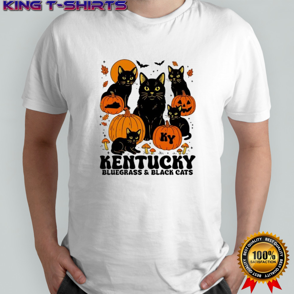 The Bluegrass and black cats halloween pumpkin shirt